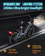 HEDONIC Juliet [2024 Newest] Electric Bike for Adults 1000W 48V 60Ah 100+Miles Long Range E-Bike 20" Fat Tire Full Suspension Electric Bicycle with Smart Display - Image 6