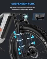 Saiga Electric Bike Adults 750W BAFANG Motor,GPS Smart App Control,28MPH Ebike,48V 20Ah Samsung Battery 90Miles Torque Sensor Electric Bicycle,26" Fat Tire,UL Certificate - Image 5