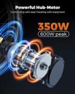 ENGWE T14 600W(Peak) Folding Electric Bike for Adults Teens - 48V10A Battery 14inch Fat Tires E-Bike Full Suspension 19.2MPH 25Miles Range, Compact Commuter Cruiser Ebike - Image 3