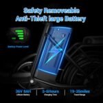 SEHOMY Folding Ebike for Adults Up to 35 Miles, 16" Electric Bike for Adults with Max Speed 25MPH, Peak 630W Motor, Removable 36V Battery, City Commuter Ebikes, Adults Electric Bicycles for Men&Women - Image 3