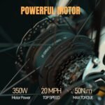 ESKUTE C100 Electric Bike for Adults, 500W Peak Motor, Up to 40Miles Range, 26" Step-Thru Electric City Bike with 7-Speeds and Front Suspension - Image 3