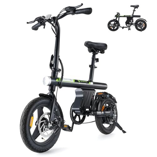 Version 1.0.0 isinwheel U1 Electric Bike for Adults 750W Peak Motor, 20 mph Folding Ebike, 14" Adults Electric Bicycles with Smart Uphill, 280.8Wh Battery, 25 Miles PAS Range, Mini E Bikes for Adults and Teens - Image 1