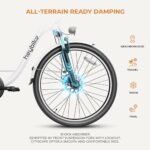 Heybike Cityscape Electric Bike for Adults with 350W Motor Peak 500W, 23mph Max Speed, 26" Electric Commuter Bike with UL Certified 360WH Removable Battery up to 40 Miles,7-Speed and Front Suspension - Image 4
