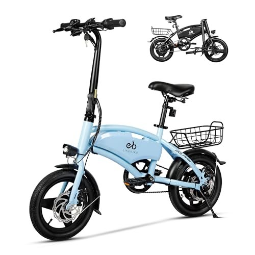 Version 1.0.0 Folding Electric Bike for Adults, 500W Peak Motor, 14" Adults Electric Bicycles, 280.8Wh Battery, 25 Miles PAS Range, Mini E Bike for Adults and Teens, Ebike UL 2849 Certified, 3 Levels Assist - Image 1