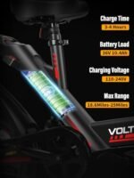 Electric Bike, Electric Bicycle with 18.6MPH Electric Bikes for Adults Teens E Bike with Pedals, 14" Waterproof Folding Mini Bikes with 374.4WH Battery, Dual Disc Brakes - Image 5