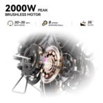 Electric Bike for Adults with Peak 2000W Brushless Motor,100Miles 35MPH All-Terrain Foldable Electric Bike with 48V30A Removable Battery,8-Speed ebike,20"x4.0 Tires and Dual Suspension Bicycles - Image 2