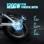 eAhora Juliet [2024 Upgraded] 60Ah Peak 1200W Electric Bike 31Mph 200 Miles Long Range Ebike 20 * 4.0 Fat Tire Electric Bike Full Suspension Adult Electric Bicycles 4-Position Hydraulic Brakes - Image 4