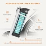 Heybike Cityscape Electric Bike for Adults with 350W Motor Peak 500W, 23mph Max Speed, 26" Electric Commuter Bike with UL Certified 360WH Removable Battery up to 40 Miles,7-Speed and Front Suspension - Image 3