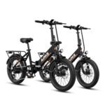 A2 Folding Electric Bike, 20'' Fat Tire Electric Bike with 750W Motor, 48V Removable Battery, 28MPH Max Speed, 45 Mile Range, Step-Through Frame and 7-Speed,2PCS