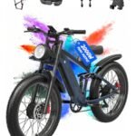 2000W Electric Bicycle for Adults- Moped Style Ebike with 1144WH Battery Pack up to 50 Miles 37MPH, 26" Fat Tire, 7-Speed, 6-Layer Suspension