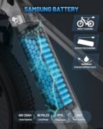 Saiga Electric Bike Adults 750W BAFANG Motor,GPS Smart App Control,28MPH Ebike,48V 20Ah Samsung Battery 90Miles Torque Sensor Electric Bicycle,26" Fat Tire,UL Certificate - Image 3