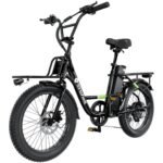 isinwheel U7 Electric Bike for Adults, 20 mph Cargo Ebike 500W Adult Electric Bicycles, 55 Miles Range E Bike, 48V 10.4Ah Removable Battery, 7 Speed Gearshift, 20" Step Thru Ebikes for Adults