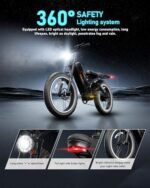 eAhora Romeo Pro1600W Peak 60Ah Electric Bike Long Range Ebike 34Mph/100-200 Miles 26" Fat Tire,E Mountain Bikes Full Suspension, Adult Electric Bicycles with Rear Rack and Basket, UL2849 Certified - Image 7