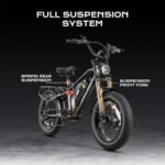 eAhora Terra Ⅱ Dual Motors Peak 2000W Electric Bike for Adults, 30+MPH 48V20A Battery, 20"*4.0 Fat Tire Mountain Electric Bicycle,7 Speed Dual Hydraulic Brakes Full Suspension Electric Bike - Image 5