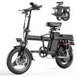 Folding Electric Bike, Peak 600W Motor Folding Electric Bicycle Up to 25MPH 30Miles City Folding Ebike with 48V/13A Large Capacity Removable Battery and LCD Display
