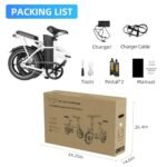 WINDHORSE Peak 630W Foldable Electric Bike for Adults, 25MPH Speed, Max 35-Mile Range, Folding Ebike with Removable Battery, 16" Tires, Dual Seats - Image 6