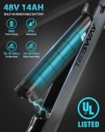 Electric Bike for Adults 1000W Peak 150N.M Mid-Drive with Torque Sensor, 27.5" Dual Suspension Ebikes for Adults, 672Wh Removable Battery up to 50 Miles, 7-Speed Step-Over City Ebike - Image 4