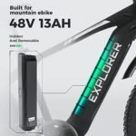 ECOTRIC Explorer Electric Bike Ebike Mountain Bicycle 26" 750W Motor 48V 13AH Lithium Battery Fat Tire 40MPH Full Suspension Throttle & Pedal Assist for Adults - 90% Pre-Assembled - Image 4