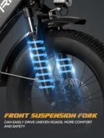 Electric Bike for Adults, 20.8Ah Removable Battery, Folding E-Bike with 750W Motor, 75+Miles Long Range, 4-6Hours Fast Charging, 7 Speed 20 x 4.0 Fat Tire Electric Horn, Class 2 Ebike - Image 6