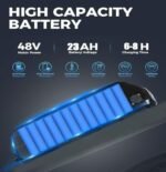 2000W Fat-Tire Electric-Bike for Adults，Dual Motor e Bike 48V 22.4AH with Hydraulic Shock Absorber 35MPH,26” Fat Tire Electric Bicycle for Snow Beach Mountain Off Road Commuter - Image 3