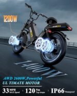 ANIIOKI eBike,Electric Bike,48/52V 60Ah Electric Commuting Bike,200Miles Long Range, Peak 1400W/1600W/2600W Power Ebike, Electric Bicycle for Adults - Image 2