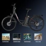 Totem Electric Bike for Adults - 750W Peak Motor Ebike with 374Wh Anti-Theft Li-ion Battery, 26" Electric Commuter Bike 20MPH, 7-Speed and Mechanical Locking Suspension Fork - Image 5