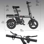 ENGWE T14 Mini Electric Bike for Adults Teens, 14" City Commuter Folding Ebike, 600W Motor 48V 10AH Battery Range 37Mile 20MPH Electric Bicycles Shock Absorptions Ebikes - Image 5