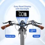 Totem Electric Bike - 1000W Peak Motor Adult Electric Bicycles, 20"×3.0" Fat Tire Cargo Ebike with 48V 15Ah Removable Lithium Battery, 7 Speed Gears, Mechanical Locking Suspension Fork - Image 6