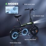isinwheel U1 Electric Bike for Adults 750W Peak Motor, 20 mph Folding Ebike, 14" Adults Electric Bicycles with Smart Uphill, 280.8Wh Battery, 25 Miles PAS Range, Mini E Bikes for Adults and Teens - Image 5