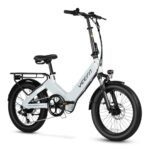 VEEFA F1 Electric Bike for Adults, 500W Motor E Bike with 10.4Ah Removable Battery, Folding Ebike 20MPH Max Speed& 60+ Miles Range, 5 Pedal-Assist Levels, UL 2849 Certified 7-Speed