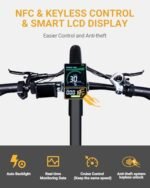 Electric Bike for Adults 1200/1400W Peak, 28/30MPH 60 Miles, 720WH Battery 20'' x 4.0 Fat Tire Folding Ebikes for Adults, with APP/Anti-Theft Alarm/NFC/BAFANG Motor/Hydraulic Brakes & UL 2849 - Image 4