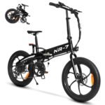 NR-7 20" Folding Electric Bike for Adults | Lightweight Foldable Electric Bicycle - Weighs Only 45lbs | 500W Brushless Motor | 40+ Mile Range | 21mph Speed - Class 2 Fat TIre Ebike