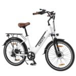 ESKUTE Electric Bike for Adults - 500W Peak Motor C100 City Commuter EBike 26 inch Removable Battery Up to 40Miles Range LCD Display 7 Speed Gears and Front Suspension
