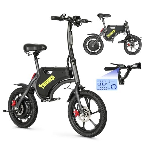 Version 1.0.0 TESORO Folding Electric Bikes for Teens - 16" Electric Mini Bike, 20MPH Ebike with 450W Motor, 36V Lithium-ion Battery,LCD Display,Dual Suspension,Foldable Electric Bicycle for Adults 13+, UL 2849 - Image 1