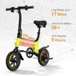 SISIGAD Electric Bike for Adults Teens, 300W Powerful Motor,12 Inch Tires and 15MPH Electric Bicycle, 15 Miles Long Range Mini E Bike with Disc Brakes - Image 2