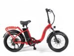VeeGo Semi Fat Electric Bike, Lightweight & Folds in Half, Basket, Rack, Fenders Included, for Adults - Image 3
