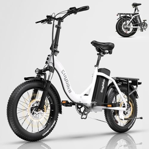 Version 1.0.0 Folding Electric Bike for Adults with Peak 1000W Motor, 48V 15Ah Large Battery up to 30MPH 80 Miles, 20" Fat Tire All Terrain Ebike, Front Suspension 7-Speed Commuter E Bike, Step-Thru, UL Certified - Image 1