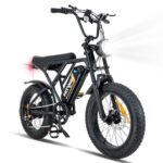E Bike Electric Bicycle for Adults 20 Inch 4.0 Fat Tire Ebikes, 48V 15AH Mountain E-MTB Bicycle, 7 Gears for Commuting, up to 55-80km，UL2849 Certified