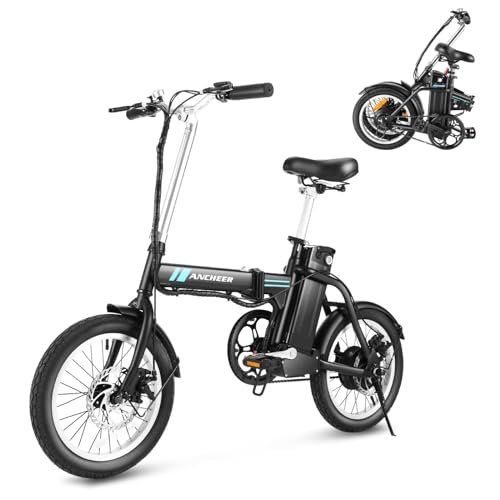 Version 1.0.0 ANCHEER Folding Electric Bicycles, 16-inch Electric Bike with 8Ah Removable Battery, 15-30 Miles Range Power-Assist City Ebikes for Adults - Image 1