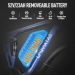 Peak 2200W Fat Tire Dual Motor Ebike 52V 23Ah Battery,26" x 4" Electric Mountain Bicycle for Adults Men 38MPH Full Lockbale Suspension Ebike 75 Miles Range 7 Speed Hydraulic Disc Brake（US Warehouse） - Image 2