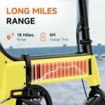 SISIGAD Folding Electric Bike, 350W Motor, 36V 7.8AH Battery, 16 Miles Range, Front & Rear Disc Brakes, 18 MPH Max Speed, Lightweight eBike with Display for Adults - Image 3