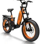 Electric Mountain Bike Electric Motorcycle-Sytle Bicycle for Adults Faster Charge 750W 48V 14AH Removable Battery 26MPH 20'' Mountain Ebike, 7 Speed Full Suspension Fork