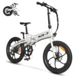 NR-7 20" Folding Electric Bike for Adults | Lightweight Foldable Electric Bicycle - Weighs Only 45lbs | 500W Brushless Motor | 40+ Mile Range | 21mph Speed - Class 2 Fat TIre Ebike