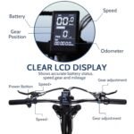 Electric Bike for Adults,Peak 1000W Electric Mountain Bike,28 MPH E Bike with 7-Speed,20 * 4” Fat Tire Ebikes for Adults with Full Suspension - Image 6