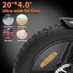 aostirmotor 500W Folding Electric Bike for Adults 20"×4" Fat Tire Electric Bike 36V 13AH Removable Lithium Battery Adult Electric Bicycles, 25MPH E Bike for Adults, Shimano 7 Speed Ebike - Image 4