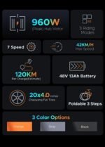 ENGWE EP-2 Pro Electric Bike 960W (Peak) Folding Ebike for Adults with 48V13A Battery Range 75Mile - 20" 4.0 Fat Tire Electric Bicycle, 7 Speed Gear E-Bike All Terrain - Image 2