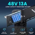 V3 Electric Bike for Adults, Folding Fat Tire Ebike 750W 20” x 4.0" 28MPH E-Bike 48V 13AH Electric Bicycle Shi-Mano 7-Speed - Image 3