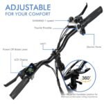 Electric Bike for Adults with 800W Peak Motor, 20.8Ah Removable Battery and up to 70Miles 24MPH 20" Fat Tire UL 2849 Certified Folding Ebike Electric Bicycle, 7-Speed E Bike,Class 2 - Image 2