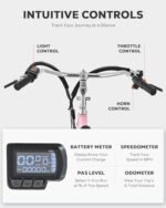 Viribus Electric Tricycle for Adults, 350W Electric Trike 7 Speed with UL 36V 13Ah Battery, 3 Wheel Electric Bikes for Adults with Dual Chains, E Trikes for Women Men Seniors, 330 lb. 24 26 inch - Image 6