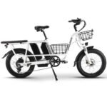 Electric Bike for Adults,1000W 450lbs Capacity Cargo Ebike, 48V 17.5Ah/35Ah Single/Dual Battery, 20"×3.0" Fat Tire 32MPH Electric Bicycle with Basket and Rear Rack for Carrying Passenger